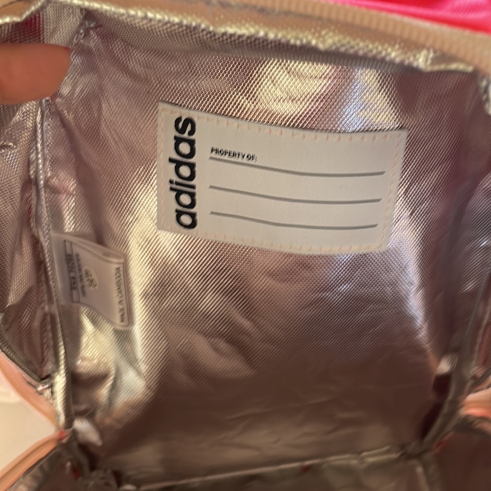 adidas Kids Red Mini Backpack with Cream Accents - Picture 6 of 7
